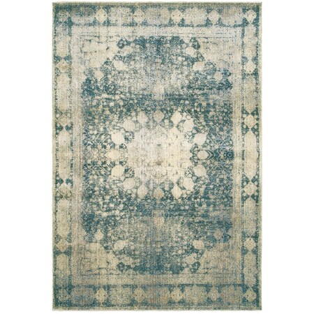 Oriental Weavers Area Rugs, Empire 4445S 10X13 Rectangle - Ivory/ Blue-Polyp/Polyester E4445S300390ST